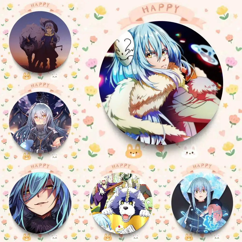 Anime Regarding Reincarnated Slime Pins Brooch Cartoon Badge For Friend Backpack Clothes Collect Accessories Jewelry Gift