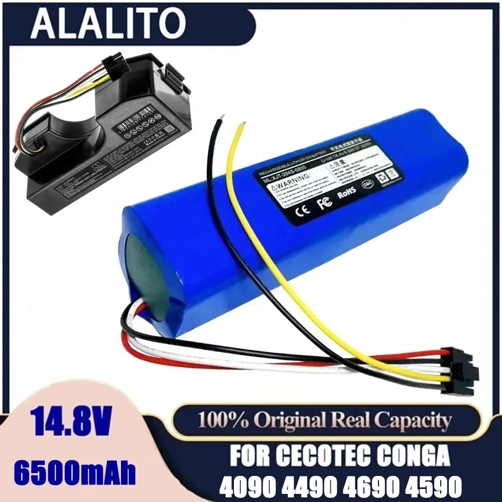 

14.8V 6500mAh 100% New CECOTEC CONGA 4090 4490 4690 4590 Mopping Robot Battery Pack Netease Intelligent Manufacturing NIT Model