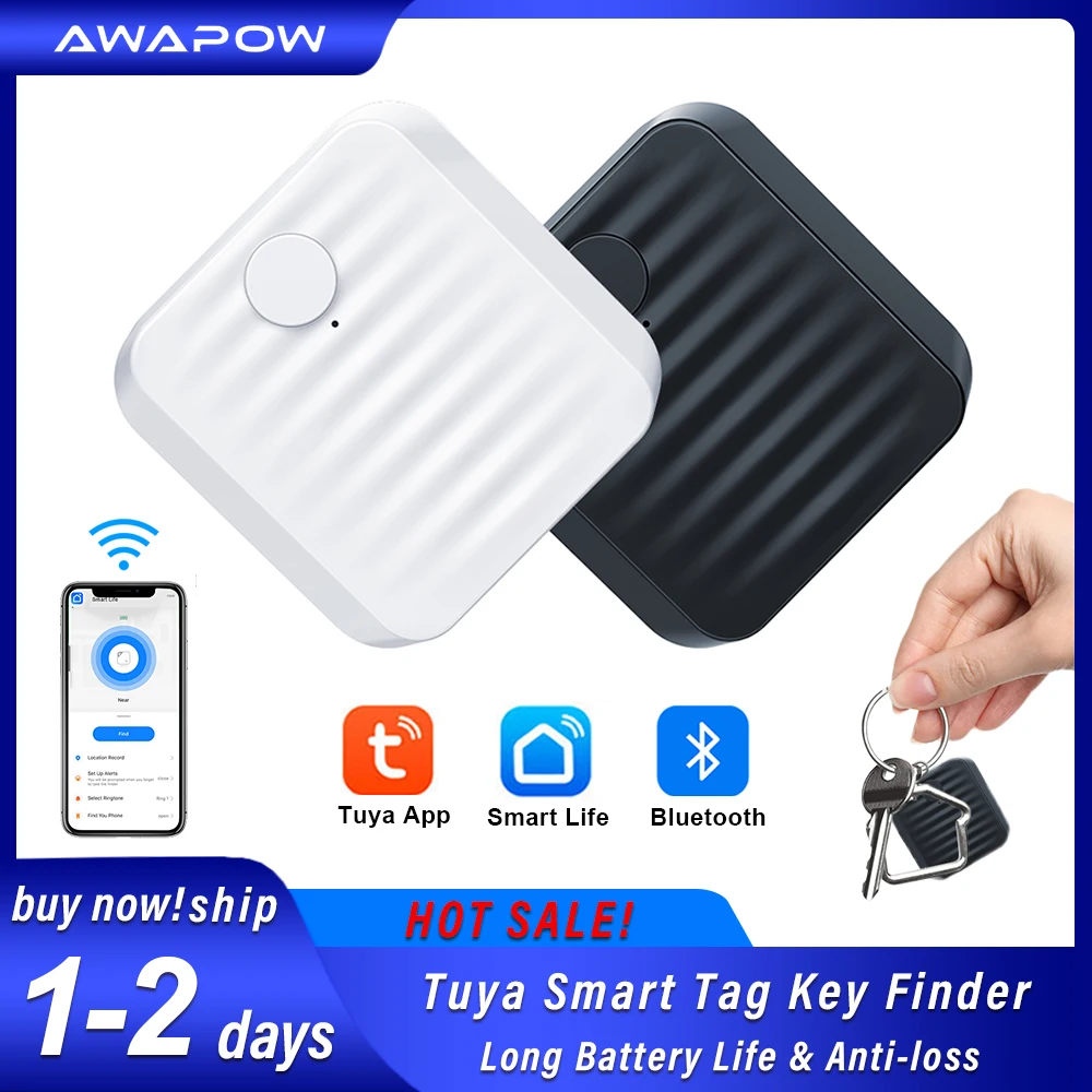 chaveiro awapow bluetooth anti loss tracker inteligente tuya gps tracking device localizador sem fio pet localizador de carteira chave 01