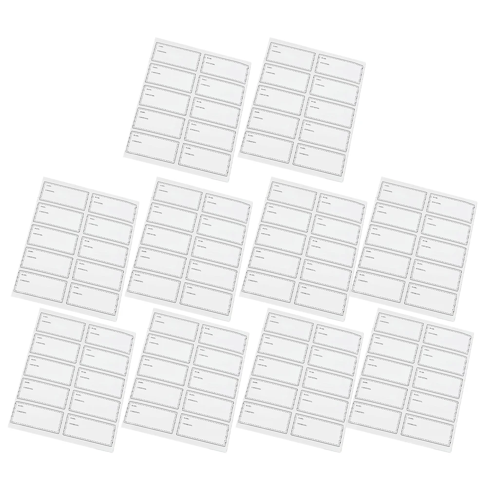 

Waterproof Oil-proof Food Labels White Synthetic Adhesive Stickers Removable Bottle Supplies Handwriting Tag Decals Folder Label
