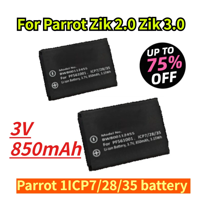 

3V 850mAh Parrot 1ICP7/28/35 Battery for Parrot Zik 2.0 Zik 3.0