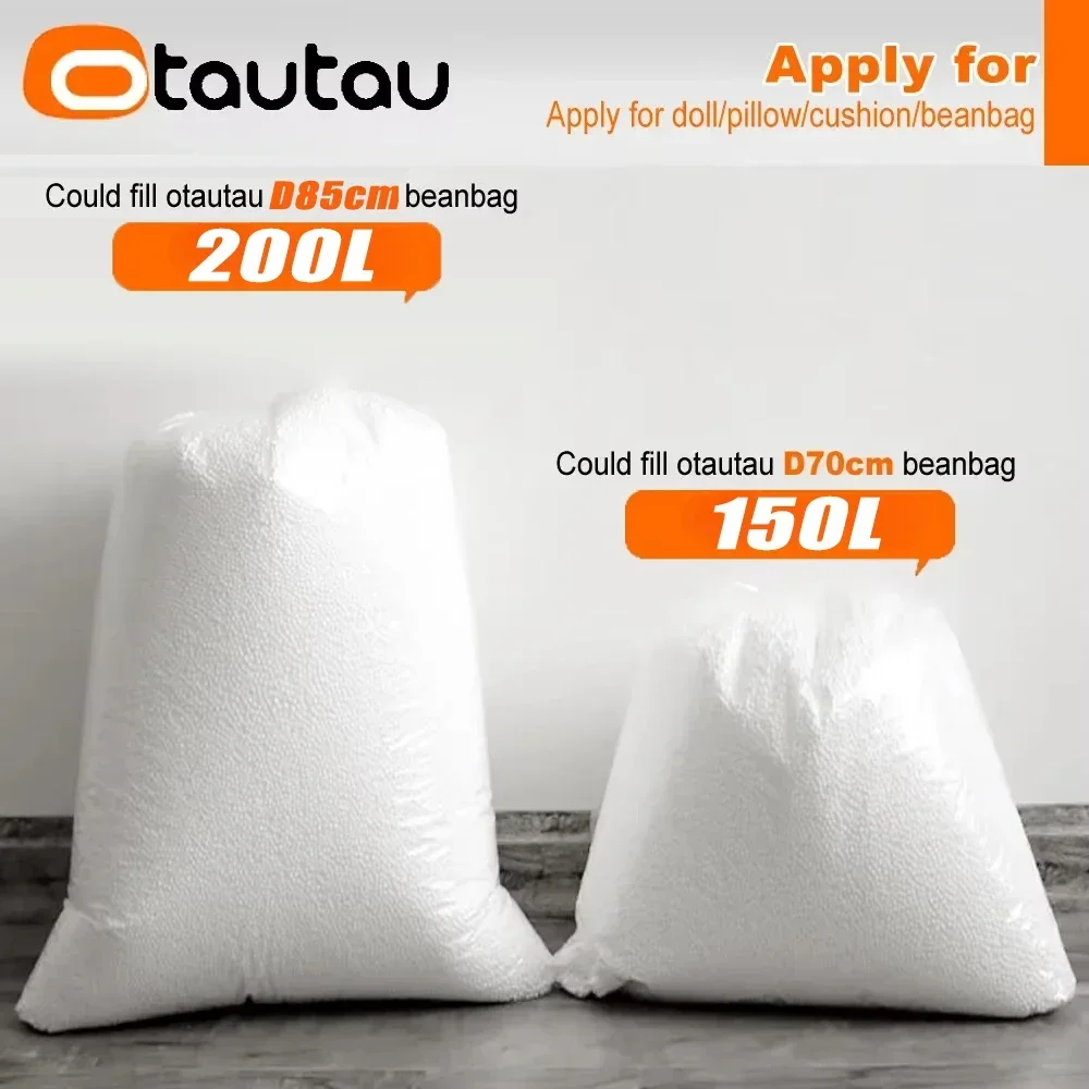 OTAUTAU 200L EPS Ball Filler for 2.6ft Beanbag Pouf 3-5mm Polyester Pillow Cushion Bean Bag Chair Snow Scene TL001