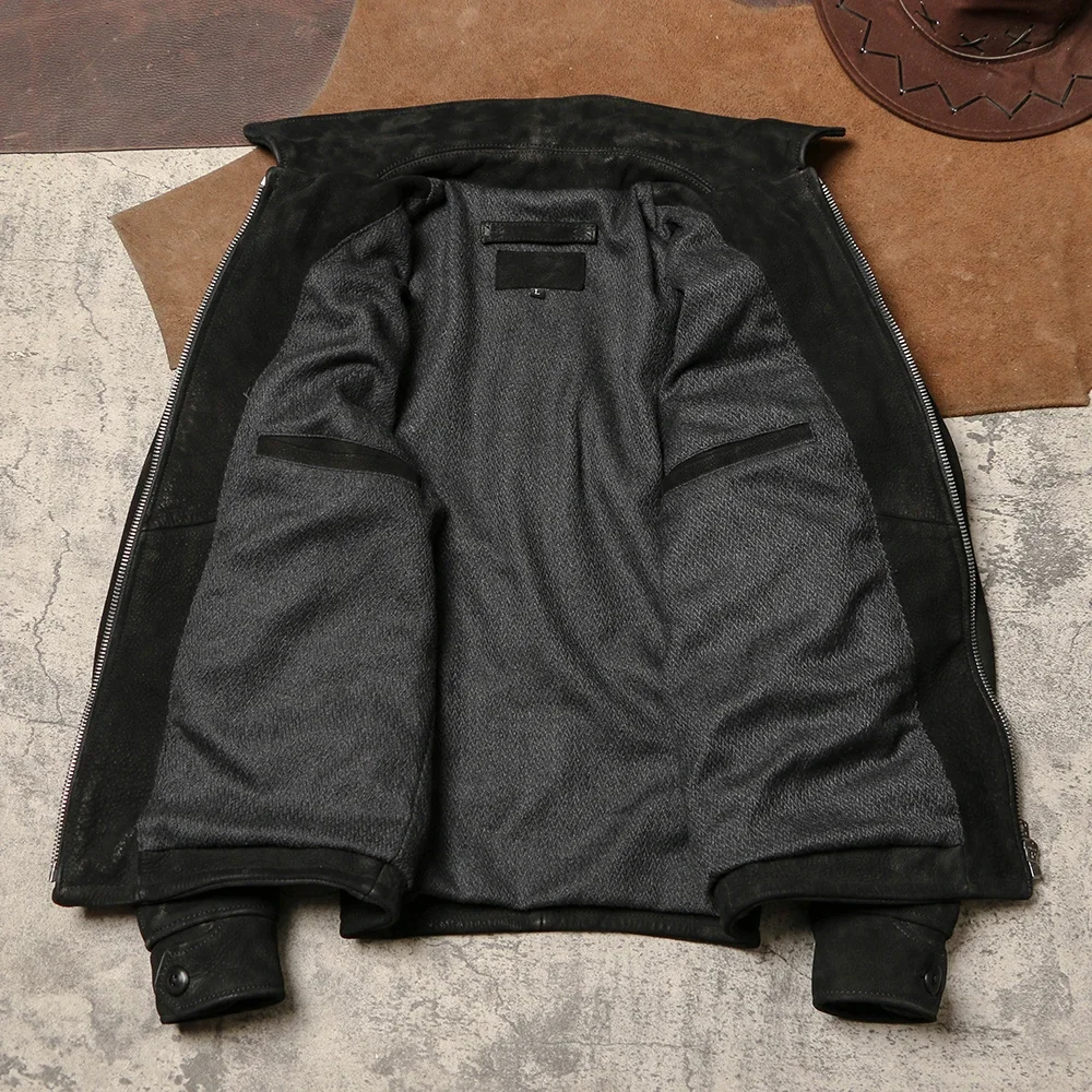 1930 سترة جلدية كلاسيكية ذات طية صدر السترة 1.6 سترة من جلد البقر الثقيل المصقول JS02 سترة جلدية لسائقي الدراجات النارية