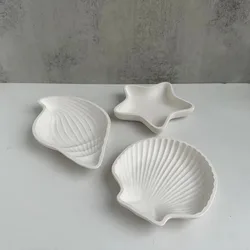 Conchiglia Conchiglia Stella marina Vassoio Stampo in silicone Fai da te Organismo marino Sottobicchiere Stampi in resina di gesso Scatola di immagazzinaggio di gioielli Stampo Decorazioni per la casa Regalo