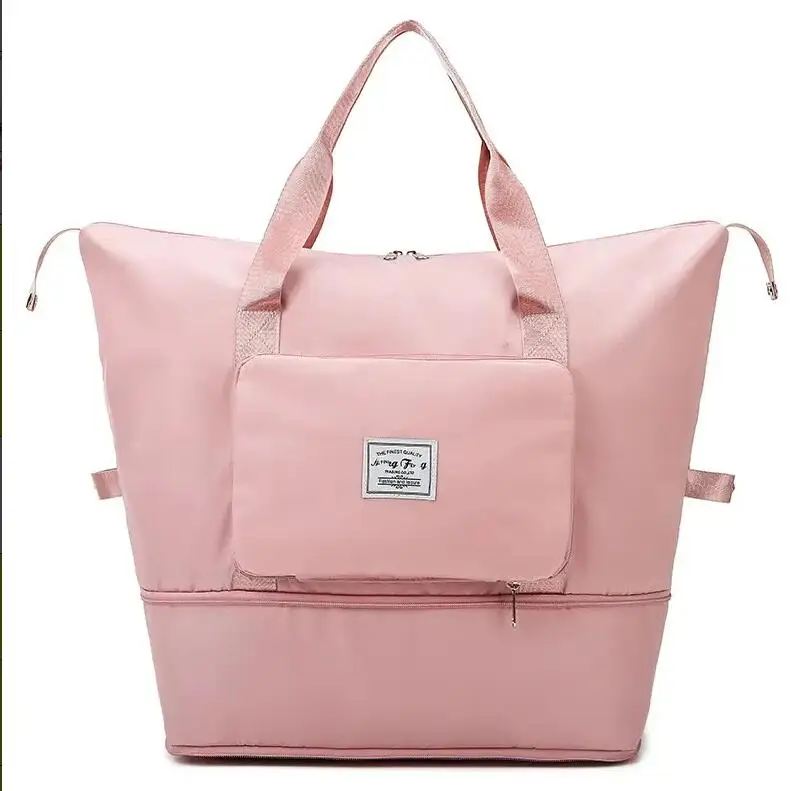 Large Capacity Diaper Bag Portable Foldable Double-layer Dry and Wet Separation Multifunctional Casual Shoulder Bags Diaper Bag