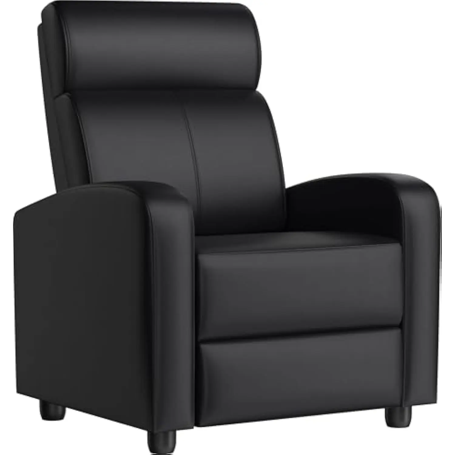 

Recliner Chair Pu Leather Recliner Sofa Home Theater Seating with Lumbar Support Overstuffed High-Density Sponge Push Back Rec