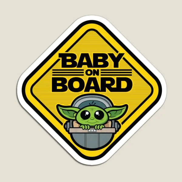 

Baby On Board Sign Magnet Home Kids Stickers Magnetic Baby Holder Colorful Funny Toy Decor Children Refrigerator