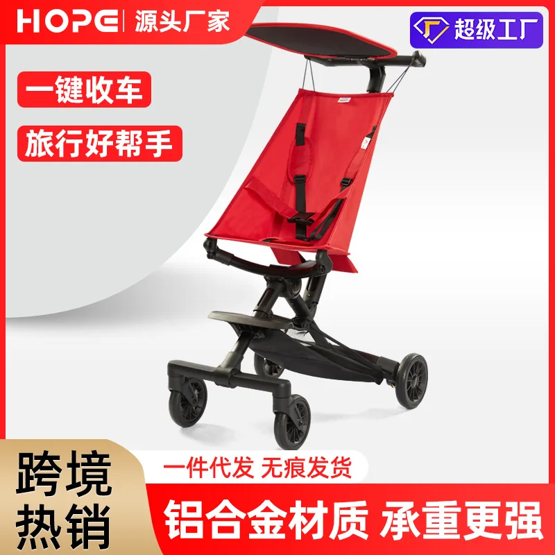 Fashionable Lightweight Baby Stroller Aluminum Alloy Baby Stroller Safe for Outdoor Use Wholesale of Baby Strollers