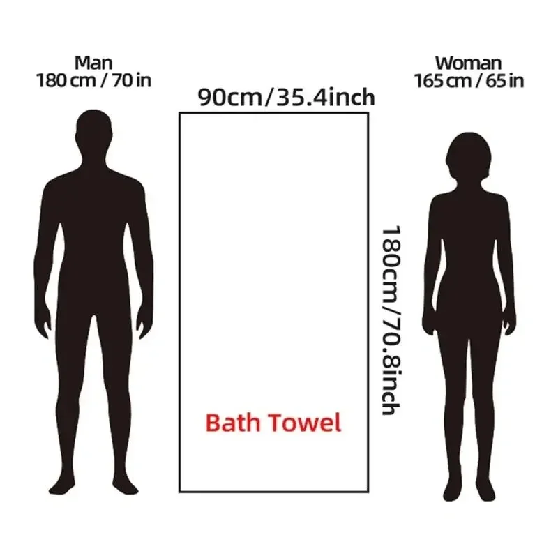 4 Pack Microfiber Oversized Bath Towels 90×180cm, Soft Absorbent Quick Dry Extra Large Bath Sheets for Bathroom Beach Hotel Spa