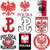 Polska Polish Eagle Poland Flag National Emblem Stickers for Decorate Car Window Camper Laptop Bumper Truck Off-road Wall Table