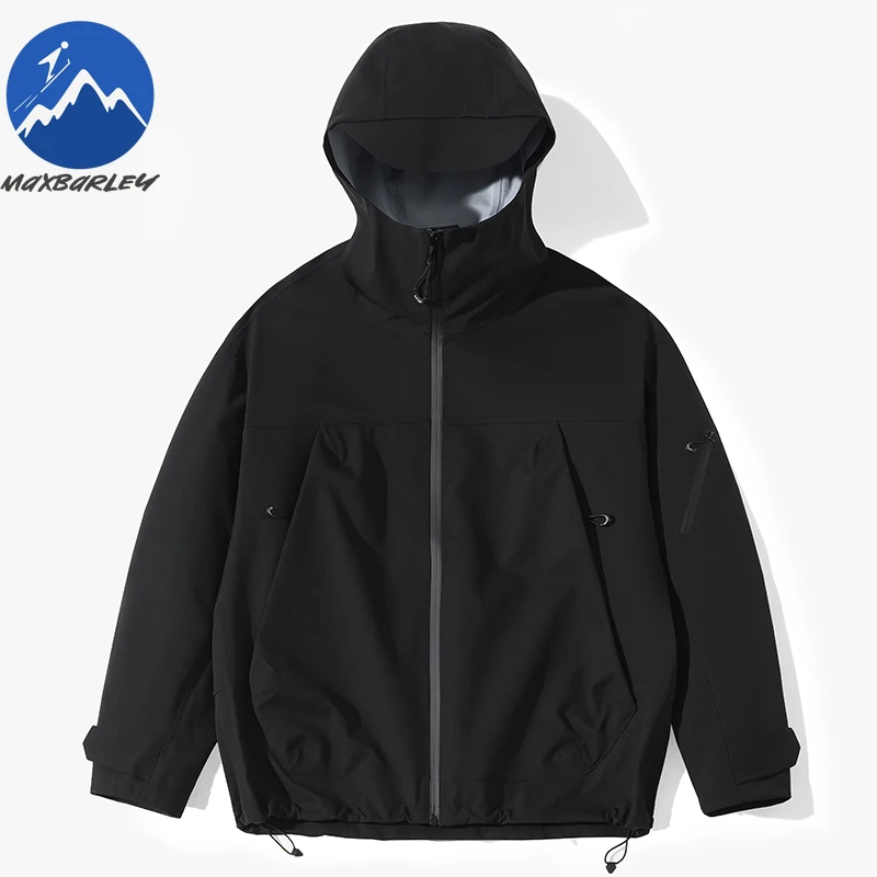 

Men Hardshell Jacket Waterproof Outdoor Mountaineering Lightweight Zipper Jacket 2026 Spring Autumn Casual Travel Windproof Coat