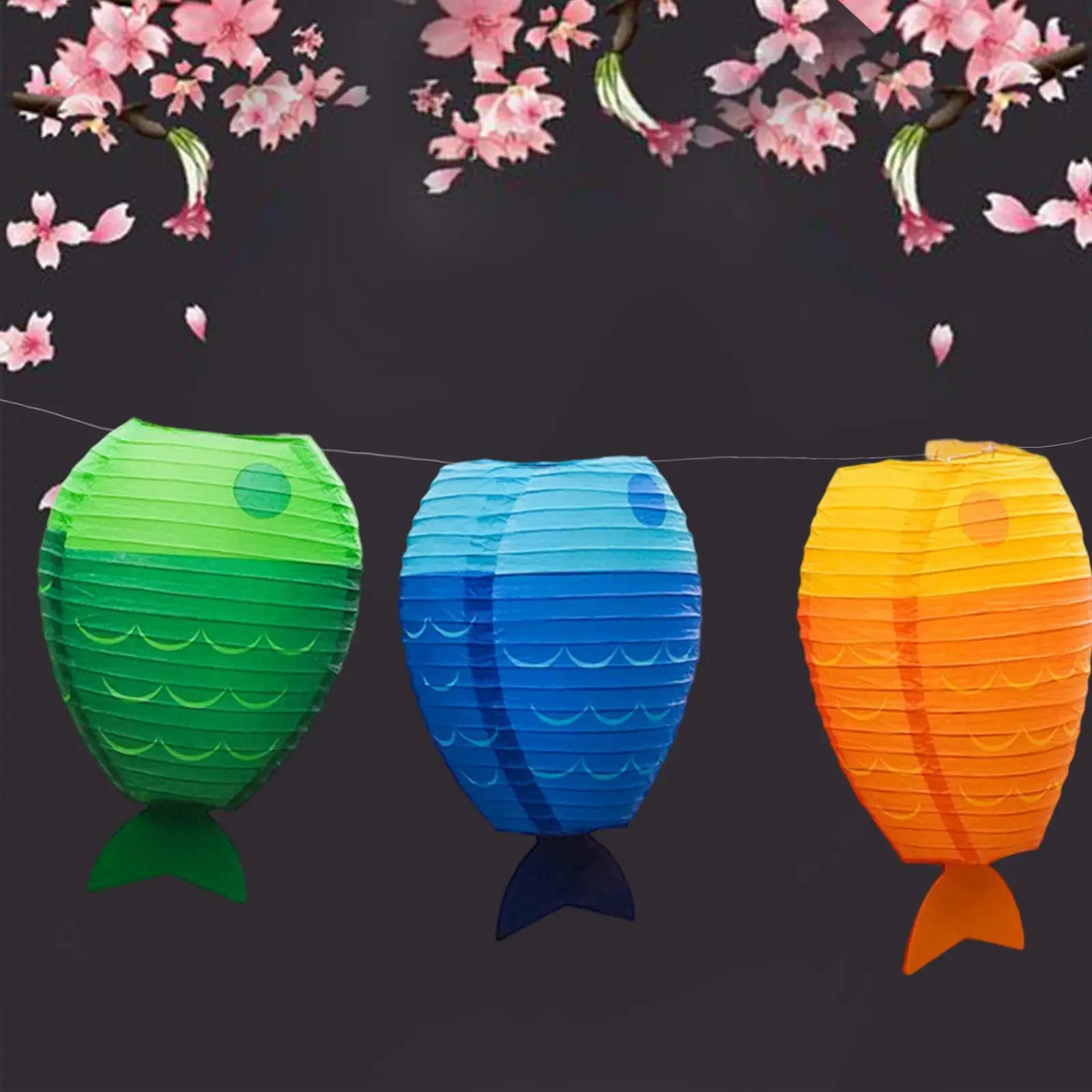 Fish Paper Lantern Cute Craft Creative Handmade Kids Room Decor Decorative for Party Kindergarten Indoor Outdoor Festival