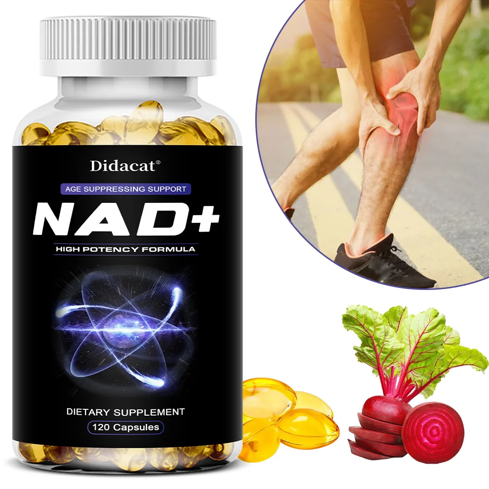 

NAD+Supplements - with Resveratrol - Natural Energy Supplement, Support Cell Health, Anti-aging, Enhance Immunity - 120 Capsules