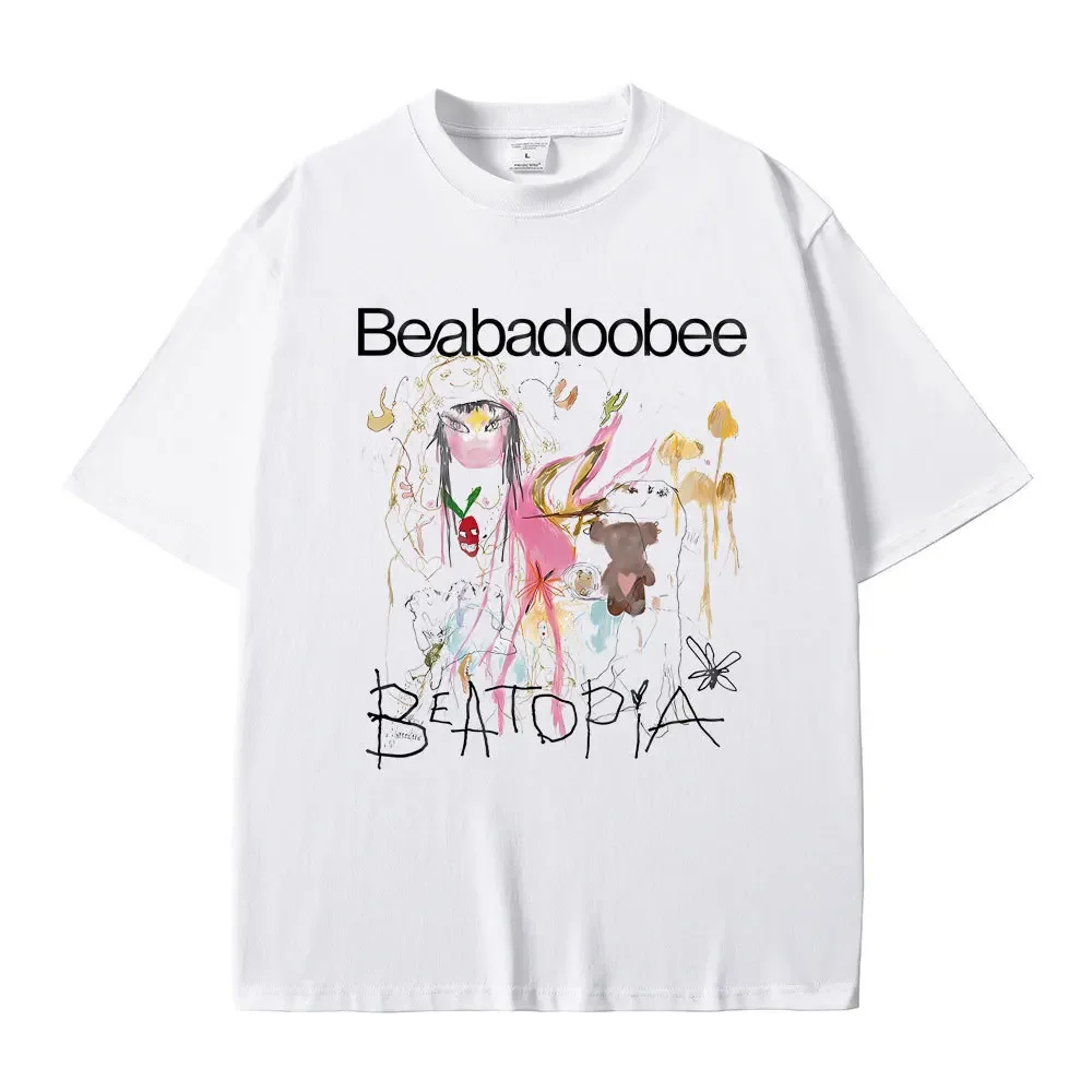 Singer Beabadoobee Album Poster Print T-Shirt Women Men Harajuku Fashion Casual Oversized Top O-neck Cotton Solf Summer New Tee