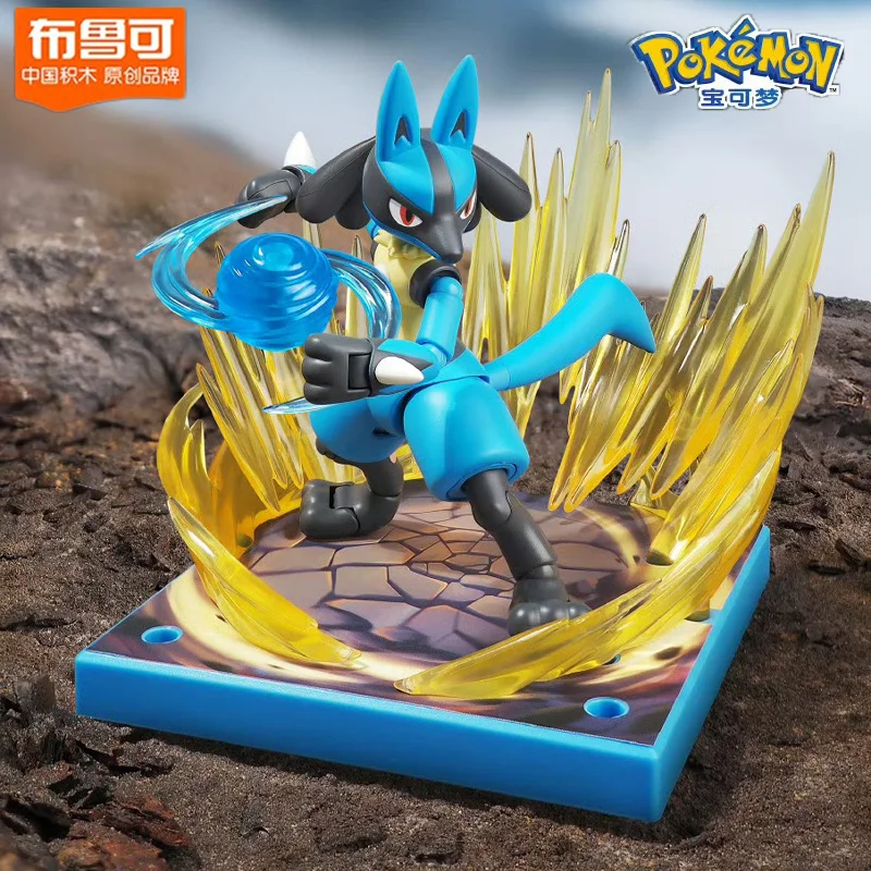 Blokees Pokemon Figur Snorlax Cinderace Lucario Scyther Action Figur Modell Zier Dekoration Sammeln Spielzeug Weihnachten Geschenk