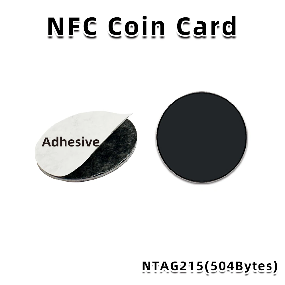 Etiquetas adhesivas Ntag 215 NFC para teléfono, etiquetas adhesivas RFID, 13,56 MHz, ISO14443A