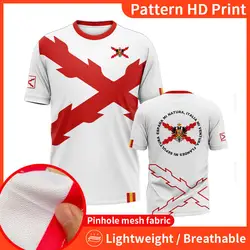 Spanish Men's Sports T-Shirt Casual Fashion HD Print Breathable Shirt Street Youth Top