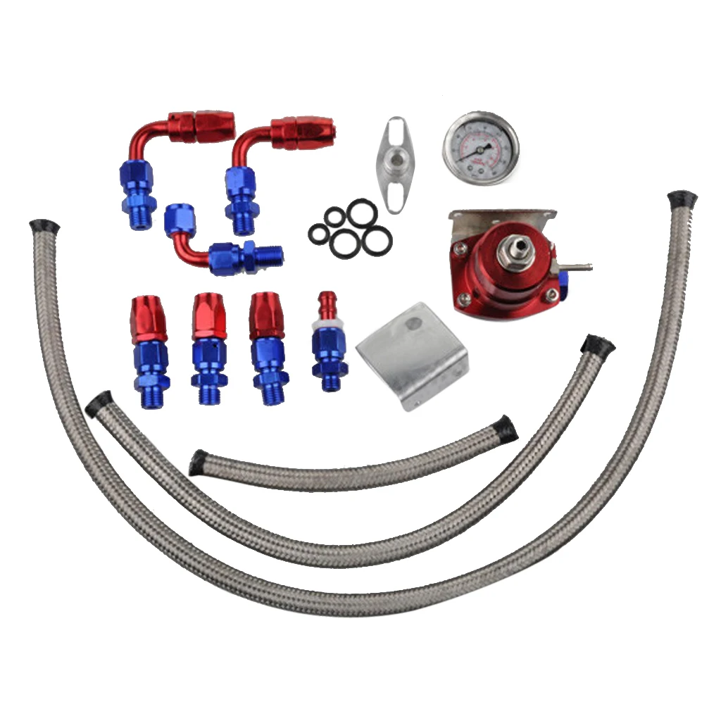 

Adjustable Pressure Regulator and Gauge Kit CIVIC DSM STI GTI Red