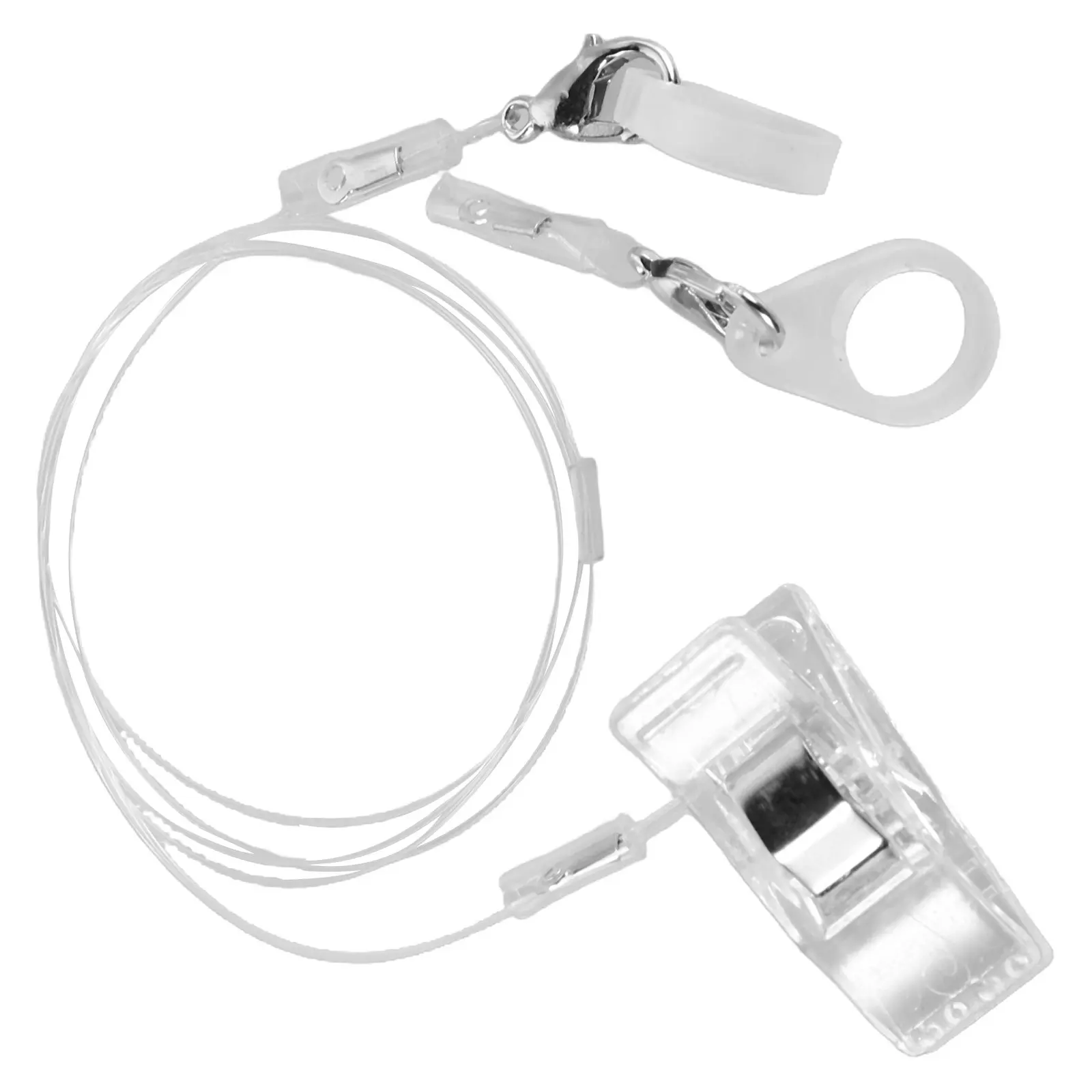 Dual Ear Hearing Aid Anti Loss Cord Bte Transparent Invisible Clip Holder Tether Safety Lanyard for Adults Seniors Secure Fit