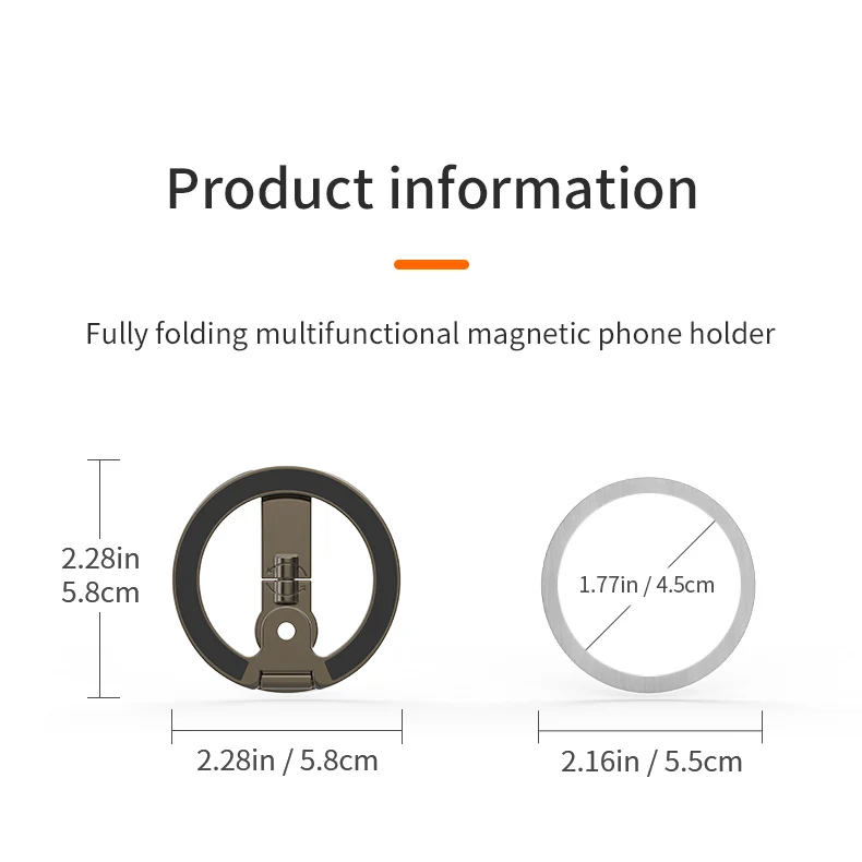 Soporte Magnético de Doble Cara para Teléfono Móvil, Accesorios de Fotografía Magsafe, Hebilla Magnética para iPhone 17 