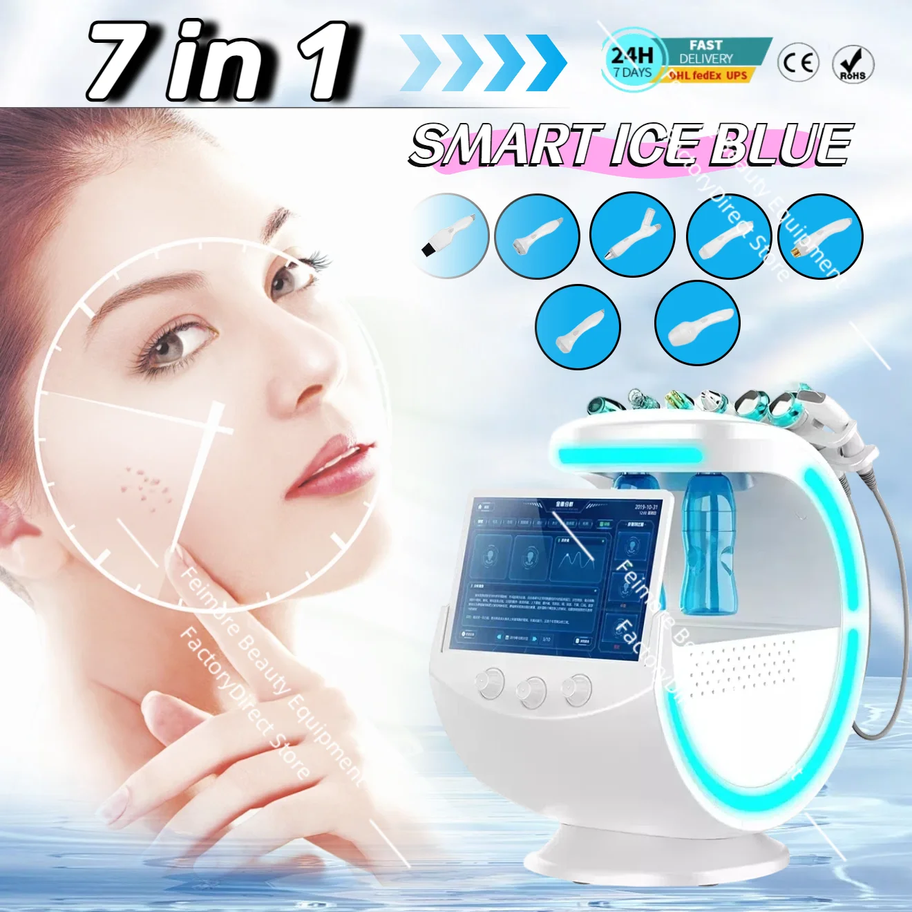 

Oxygen Microdermabrasion Machine Skin Cleaning Hydra Dermabrasion Facial Machine Aqua Peel RF Wrinkle Removal Lastest