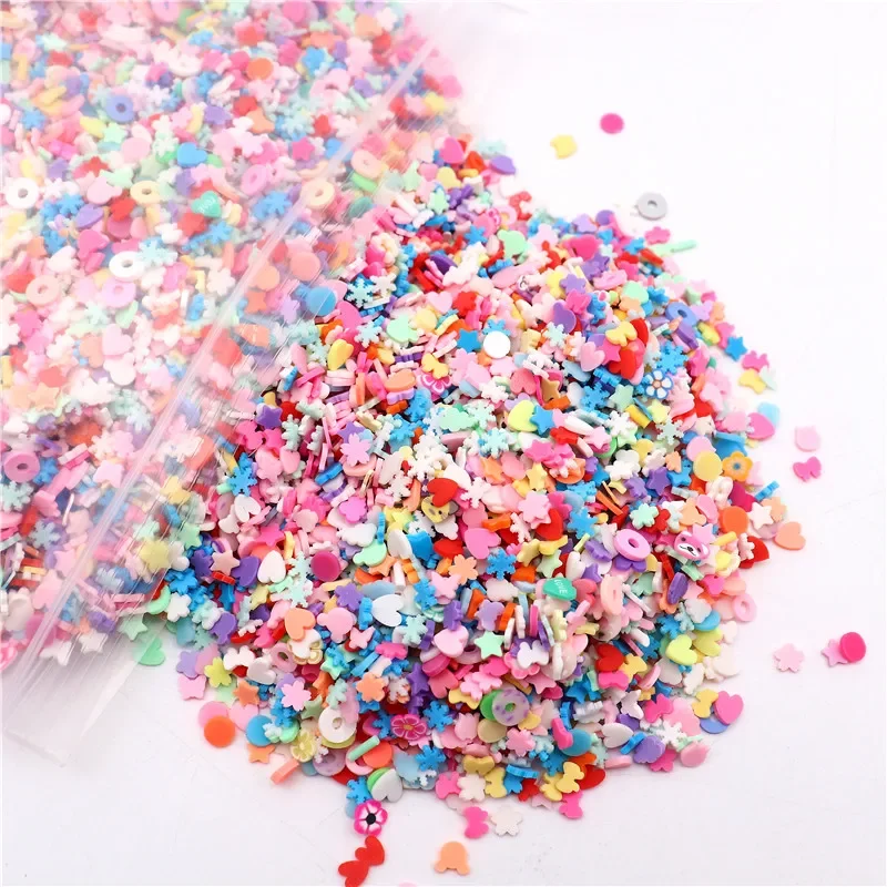 50g Fruit Flower Mix Polymer Clay Slices Sprinkles 5mm for Crafs DIY Making Nail Art Decoration Plastic Klei Mud Accessories