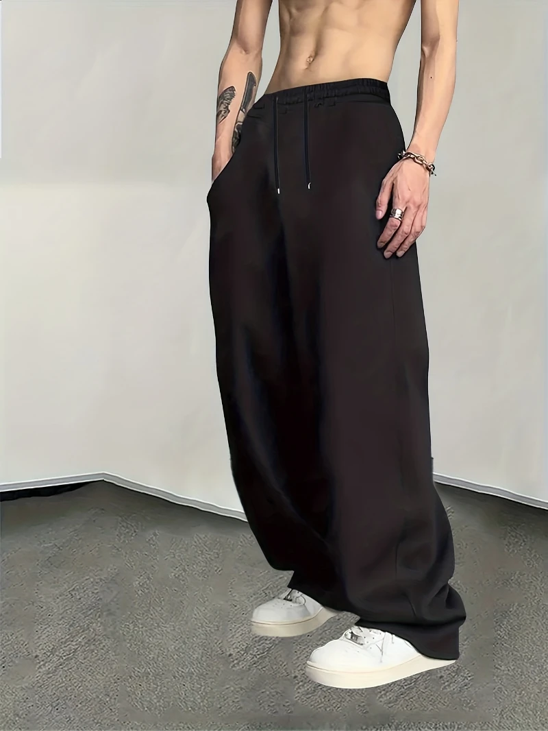 طقم سراويل رياضية شديدة التحمل بأرجل مستقيمة - بنطال حراري للشتاء/الربيع/الخريف مع خصر وجيوب برباط مطاطي #1