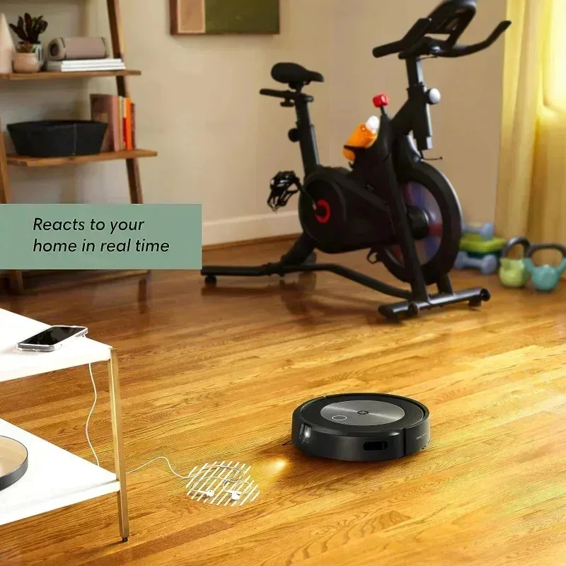 PMD4-iRobot Roomba j7(7550) مكنسة روبوتية ذاتية التفريغ - تجنب العوائق الشائعة مثل الجوارب والأحذية ونفايات الحيوانات الأليفة، وتفريغها بنفسها،