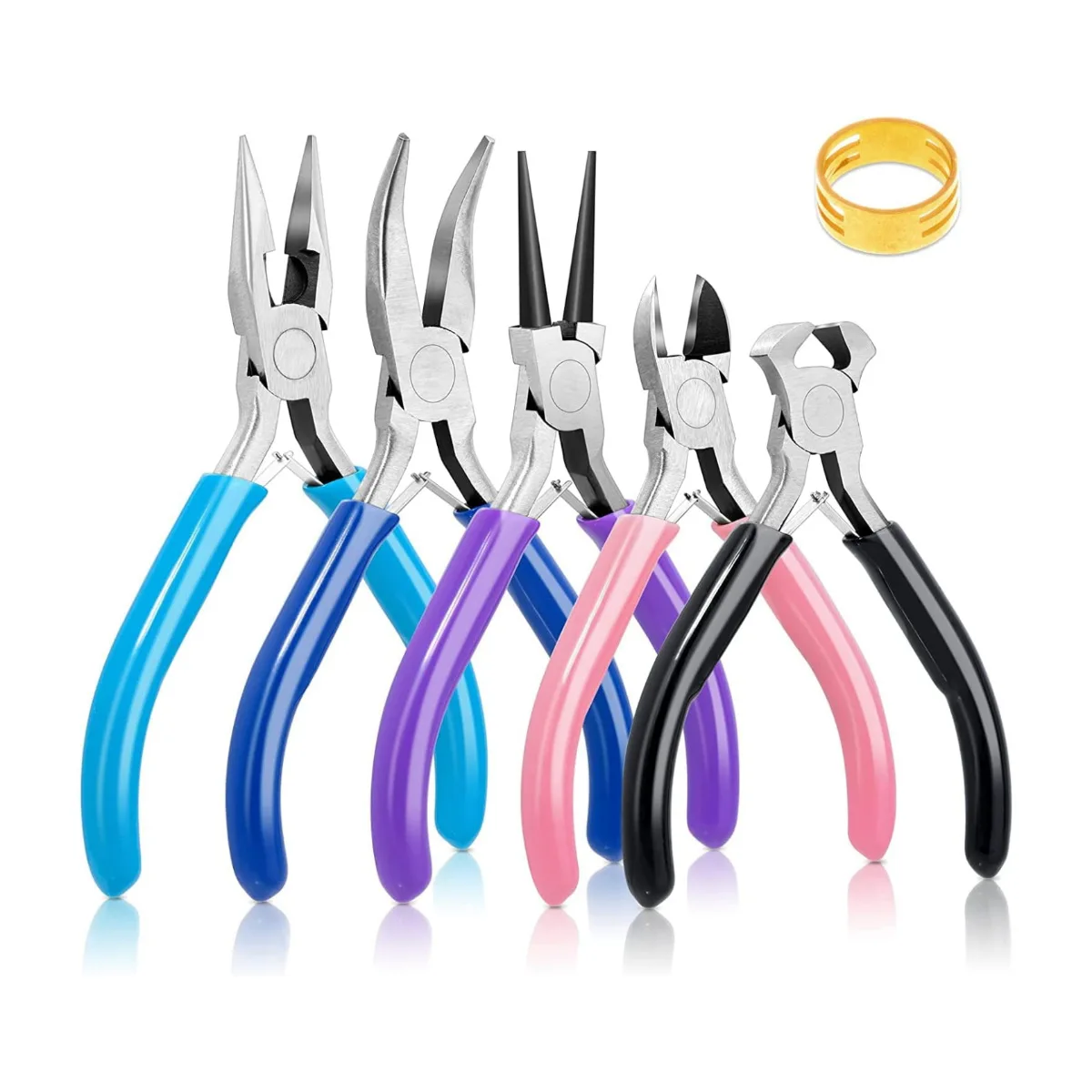 Jewelry Making Pliers Set - Needle Nose, Chain Nose, Round Nose  Wire Cutter - Perfect for DIY Jewelry Making Tool Accessories