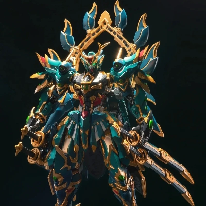 

CangDao Model Four Holy Beasts Green Dragon Alloy Finished Mecha Articulated Action Figures Desktop ornament Collectible Toys