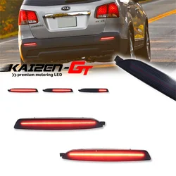 Red LED Rear Bumper Reflector Tail/Brake Lights Rear Fog Lights w/ Sequential Turn Signal Lights For KIA Sorento 2011 2012 2013