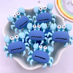 10pcs Colorful Resin Kawaii Crab Ocean Animal Flatback Cabochon Stone Home Figurines Scrapbook DIY Accessories Decor Crafts