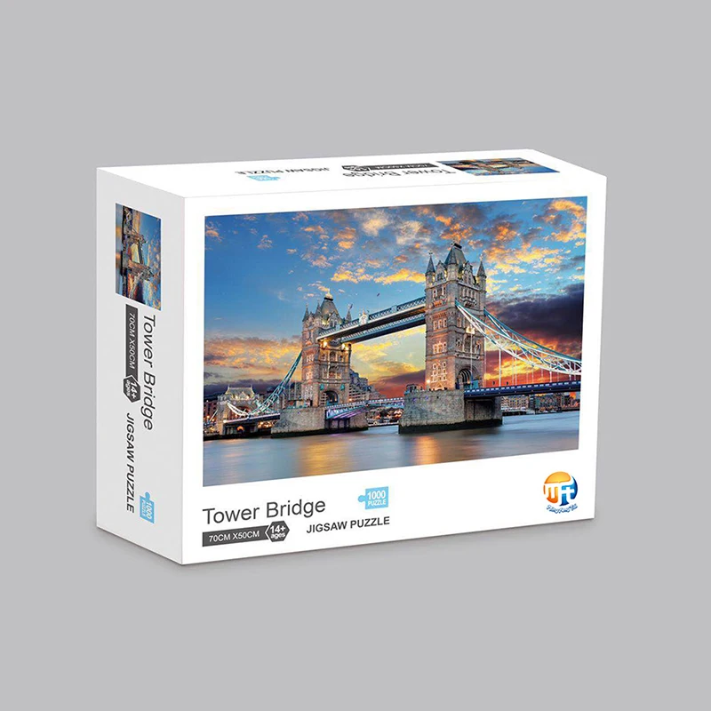 Building Printing Children Puzzle Educational Jigsaw Puzzle 1000 Pcs Paper Puzzle-Tower Bridge