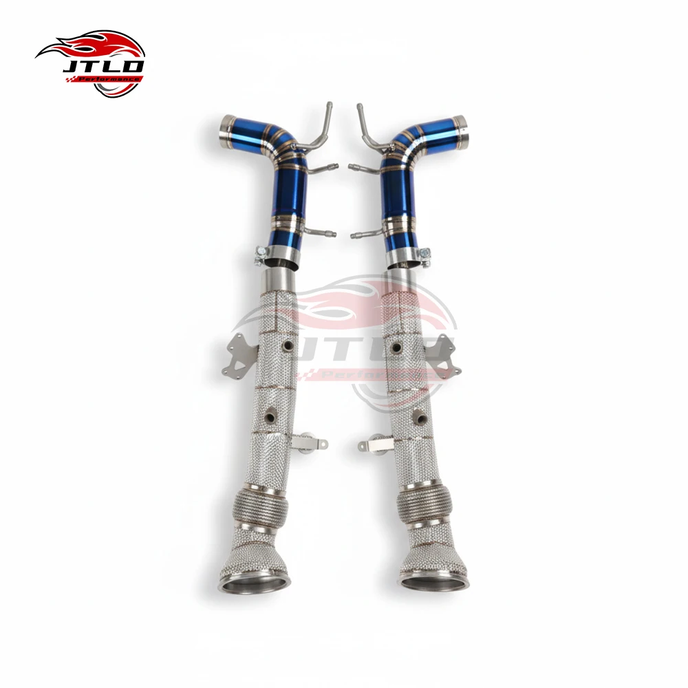 Premium Titanium Exhaust Pipe System & 304 Stainless Steel Downpipe For Ferrari 296 GTB GTS Exhaust System Replacement