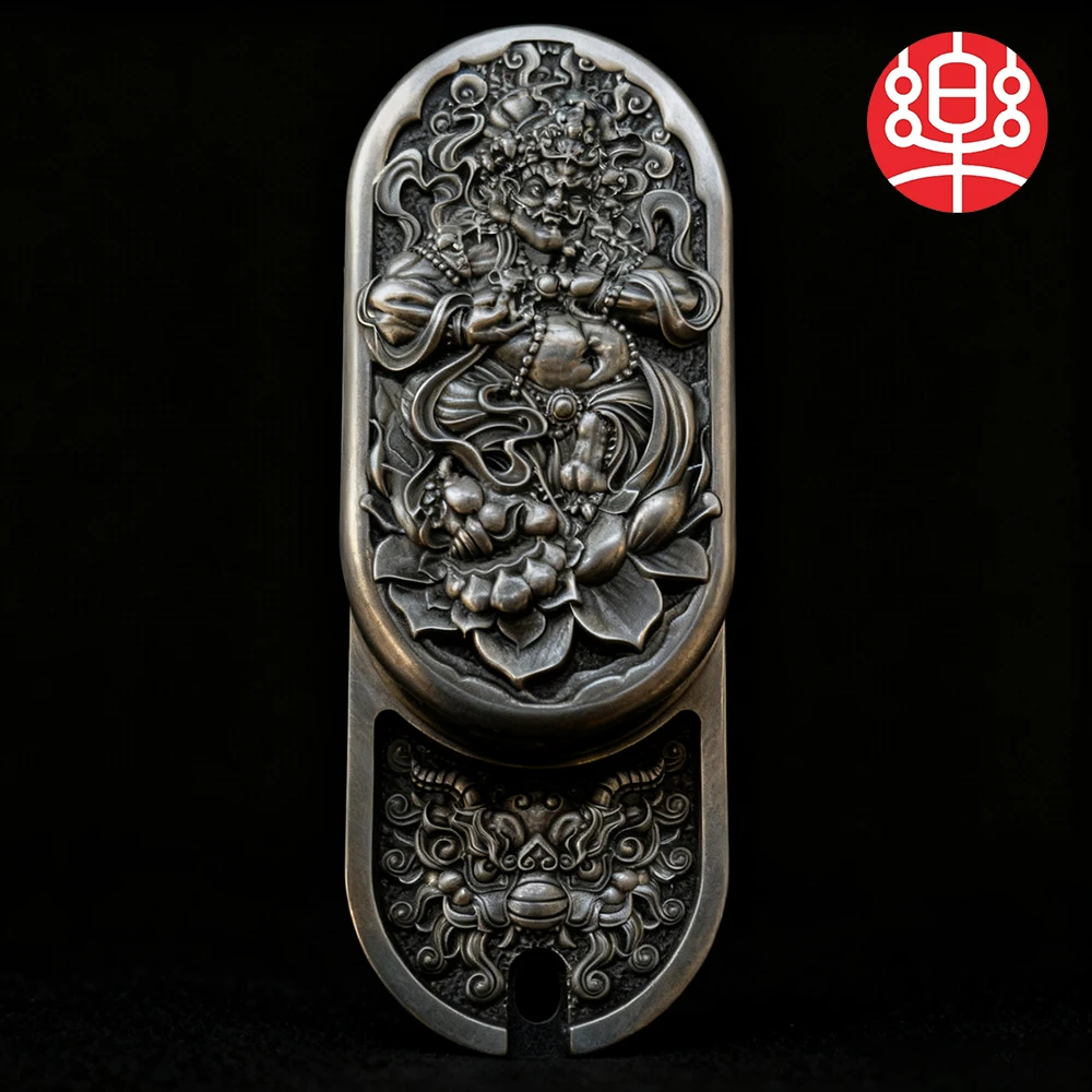 

LEYANG EDC Fidget Slider Cupronicked Push Slider Rotates Left And Right 360° Fidget Toys For Adults Office Desk Accessories