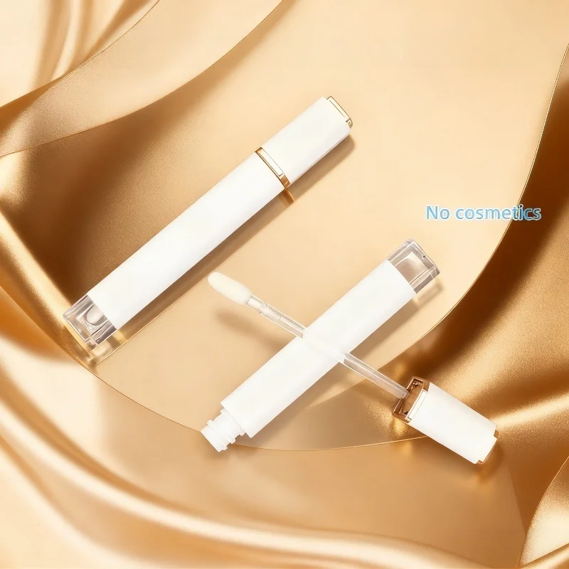 10개입 4.5ml 사각형 무광 흰색 뚜껑 빨간색 튜브 아이라이너 성장액 병 컨실러 빈 튜브 재고 있음