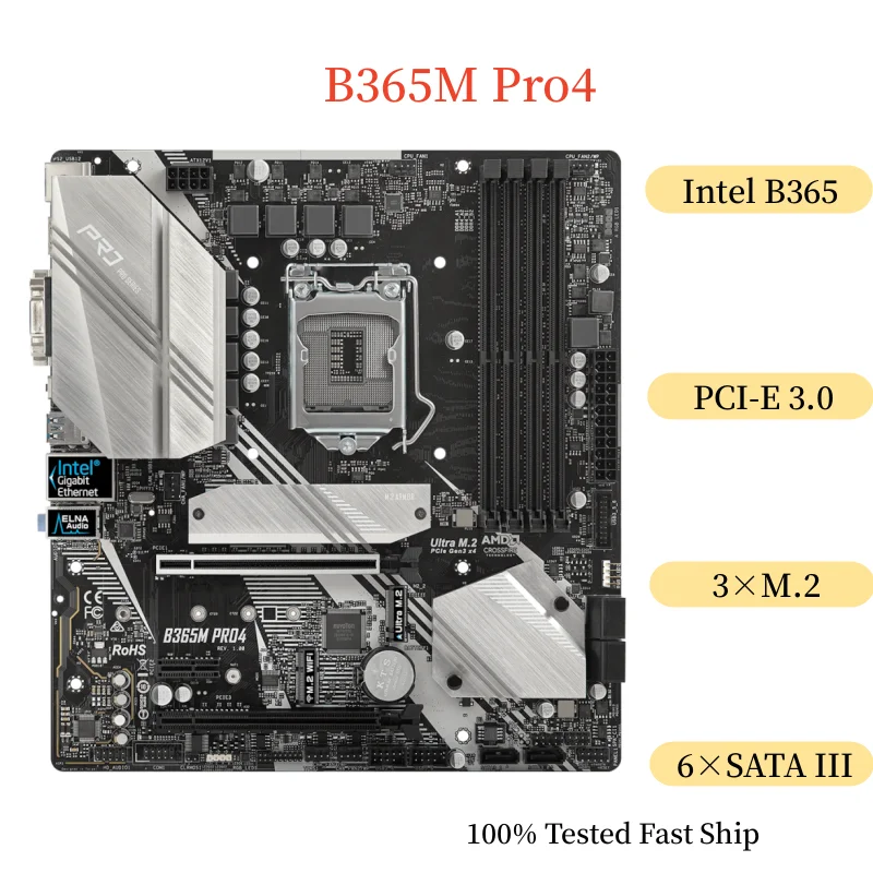 

For Asrock B365M PRO4 Motherboard 64GB LGA 1151 DDR4 Micro ATX Mainboard 100% Tested Fast Ship