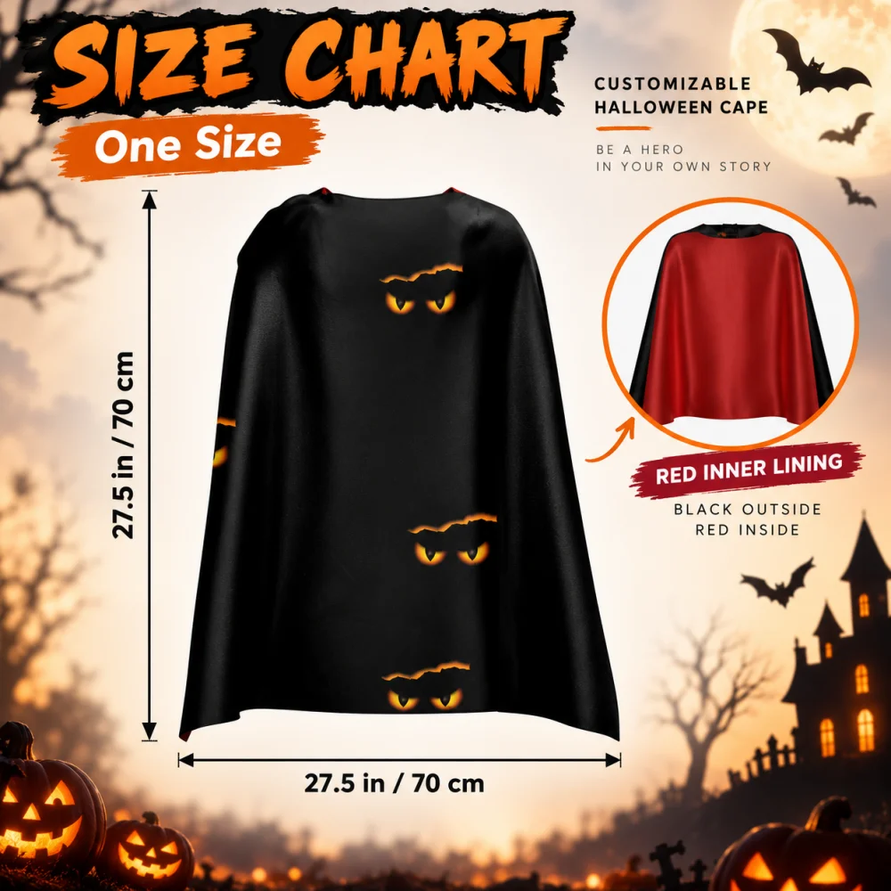 Custom any patten Halloween Cloak Satin Personalized Costume for Kids Adults Masquerade Party Cosplay Trick or Treat Outfit