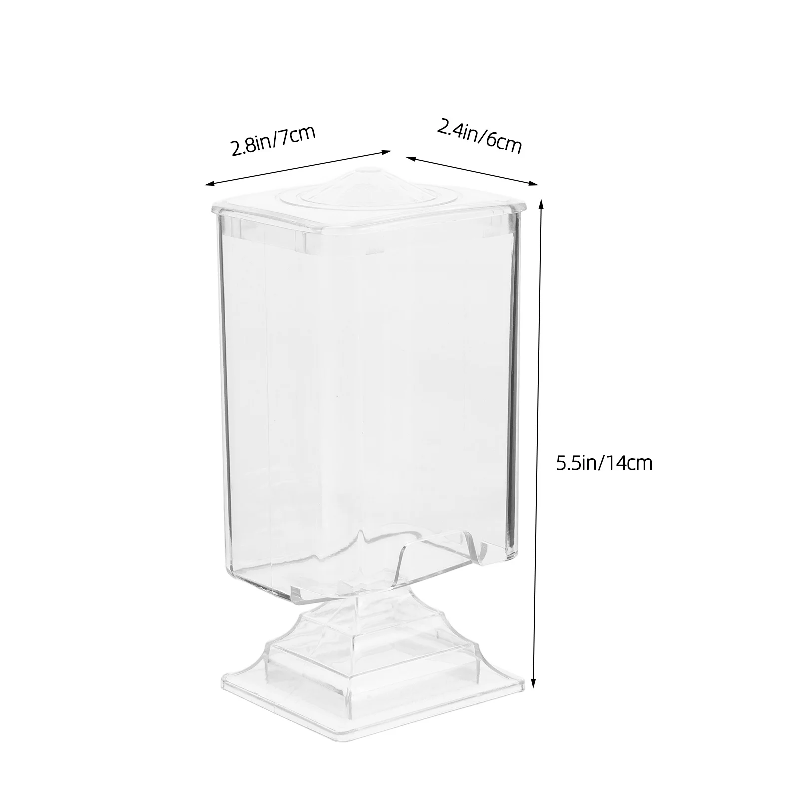 Support pour tampons démaquillants, organisateur de tampons de coton en plastique Transparent, support haut, boîte de rangement pour lingettes à ongles pour vanité