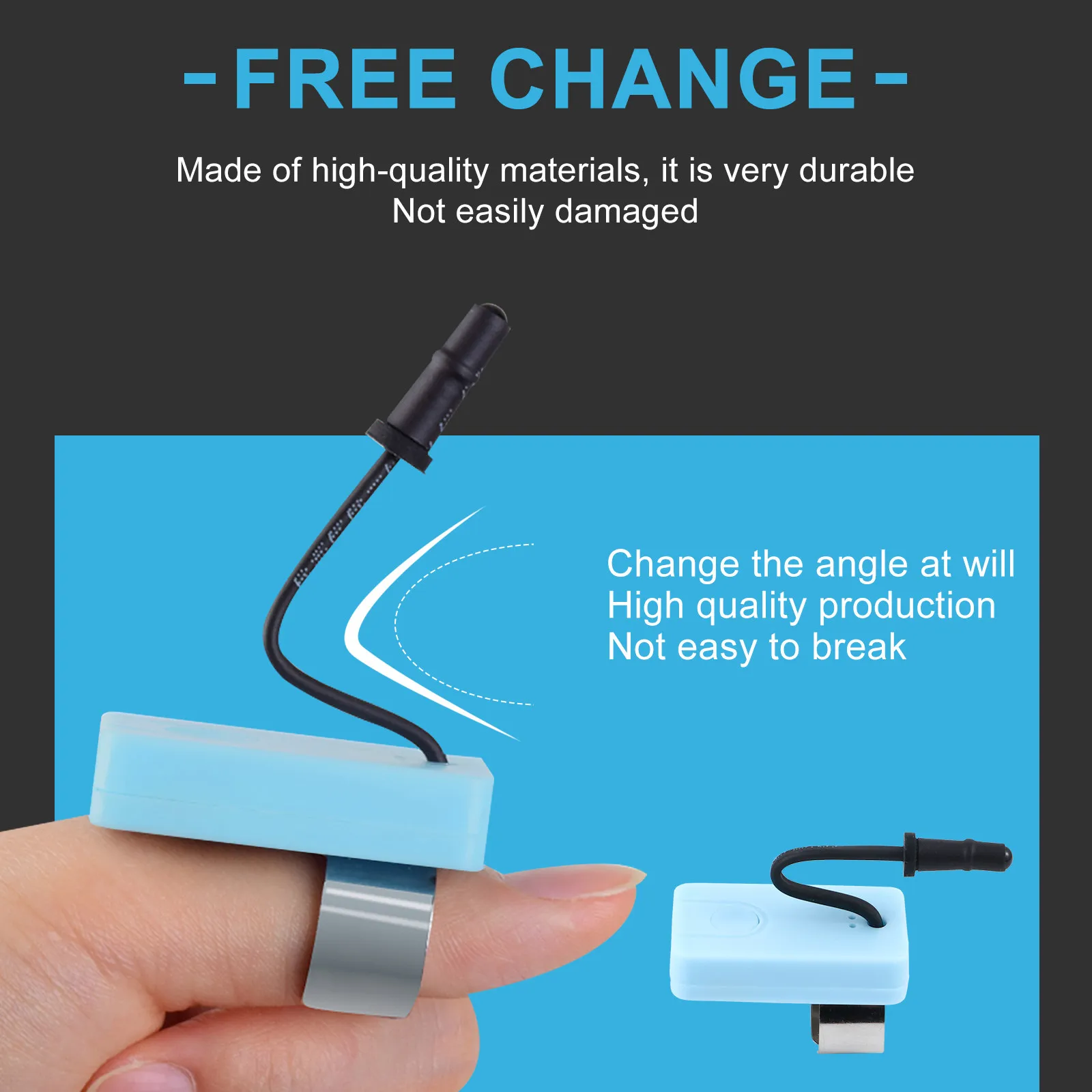 

1 шт. Перезаряжаемый светящийся инструмент для удаления ушной серы с 3 насадками-пальцами, аксессуар для чистки ушей, светильник для чистки ушей