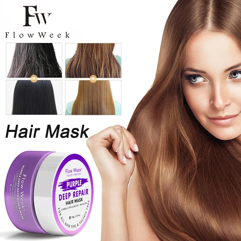 

Flow Week Hair Mask Repairs Damage Restore Soft Hair Care Intensive Hydration Hair Masque For Dry, Damaged Hair