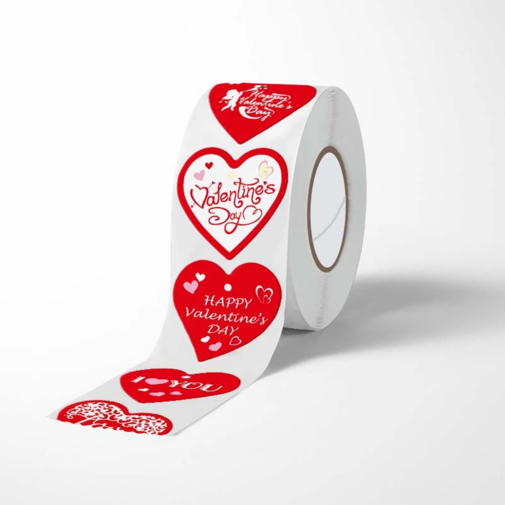 Valentine'S Day Sticker Heart Shaped Sticker For Stationery Reward Stickers Gift Wrapping