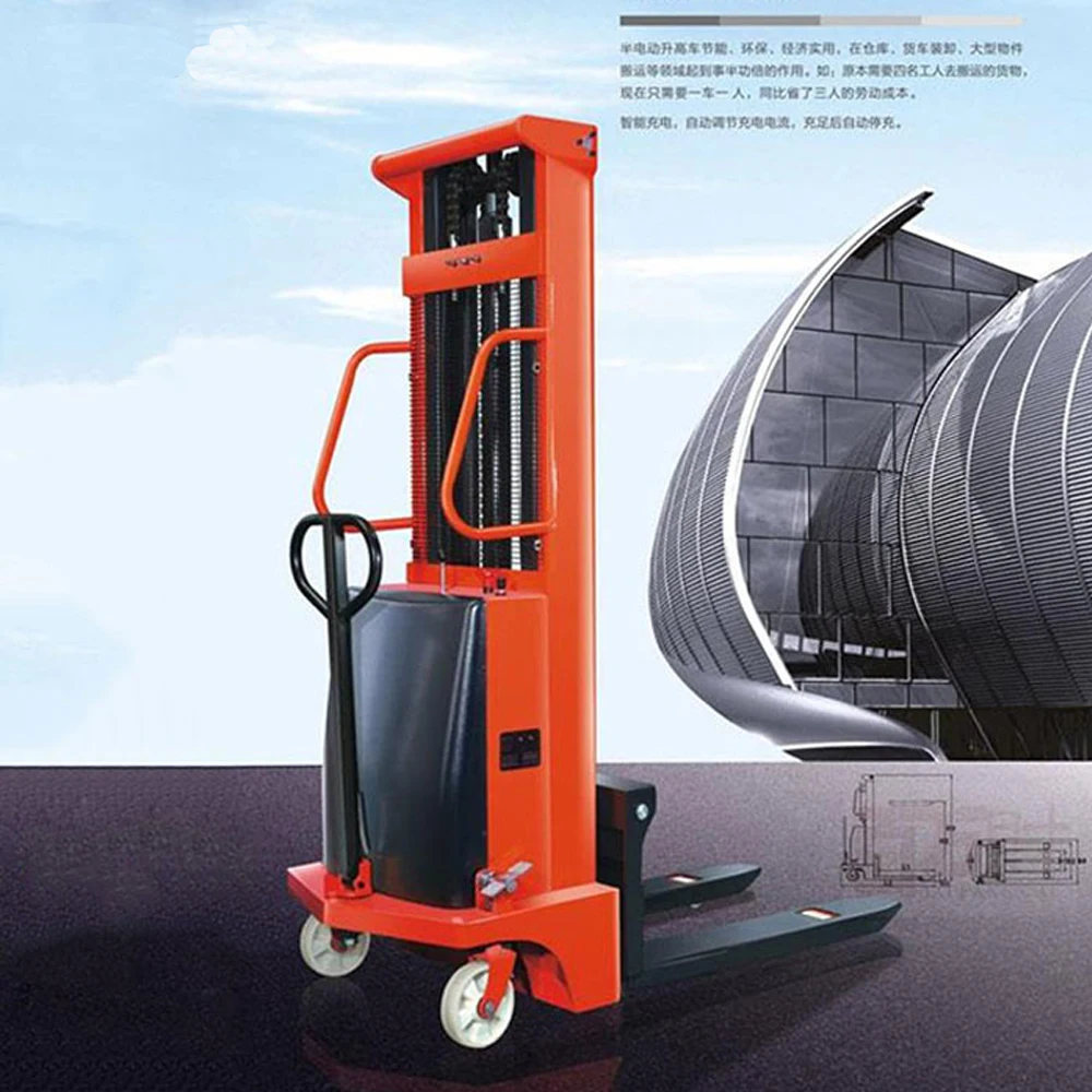 

1500kg Semi-Automatic Fork Lift Truck Lifting Height 2m Can Push By Hand