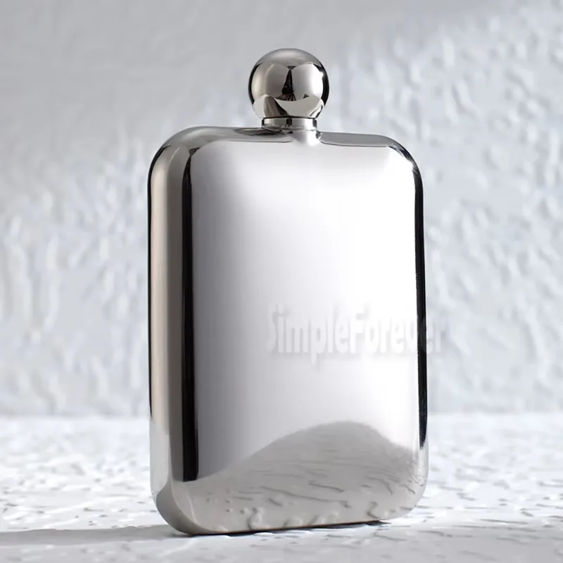 High Quality Hand-made 6oz Mirror Finish Hip Flasks Free Shipping 30PCS/Lot