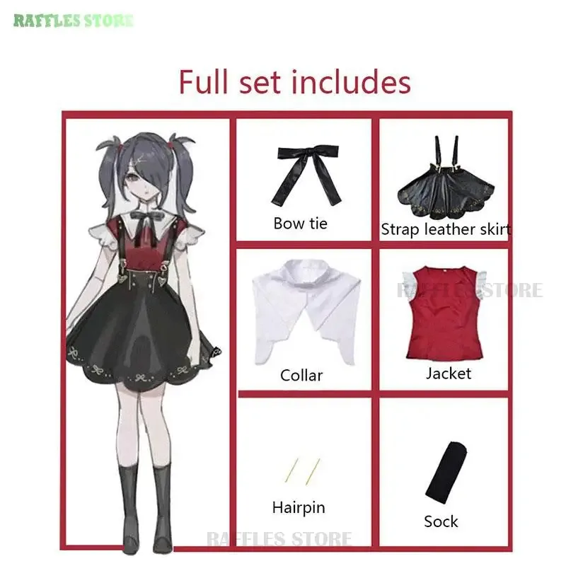 New ★ Game NEEDY GIRL STREAMER OVERDOSE Ame-Chan Cosplay Costume KAngel Punk Girls Gothic Lolita Black Dress Halloween★ 2025 qi☆