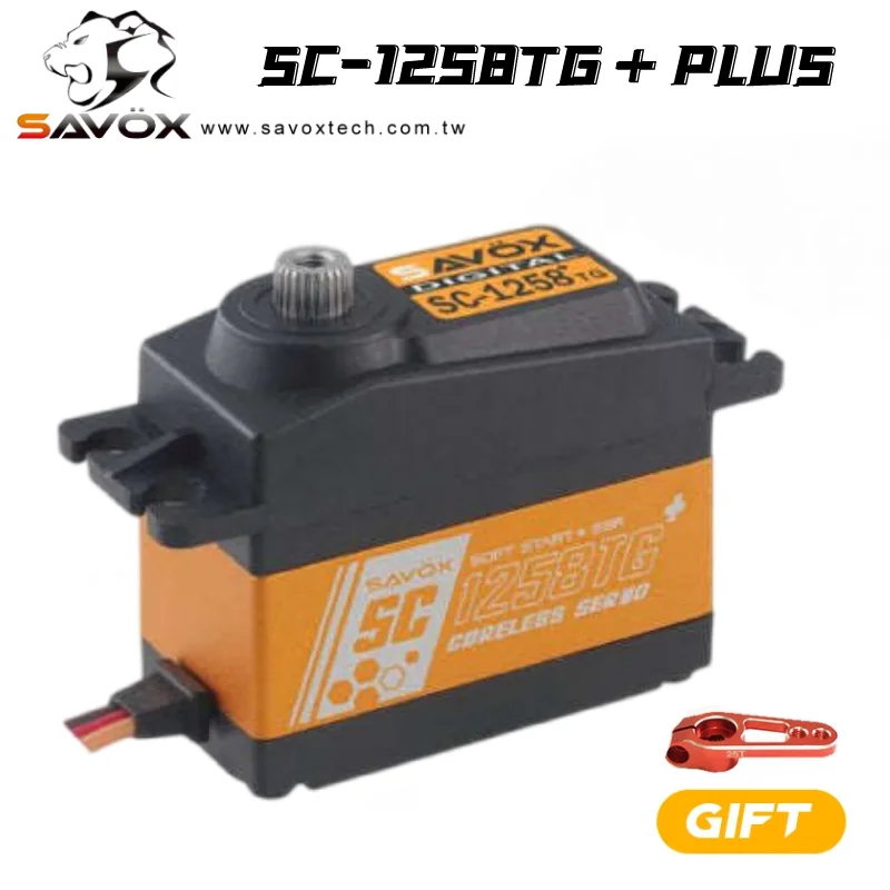 SAVOX SC-1258TG + Plus High Torque Titanium Gear Servo 1258 0.08S/12KG for 1/10 1/8 Buggy Monster truck Crawler Scale Truggy