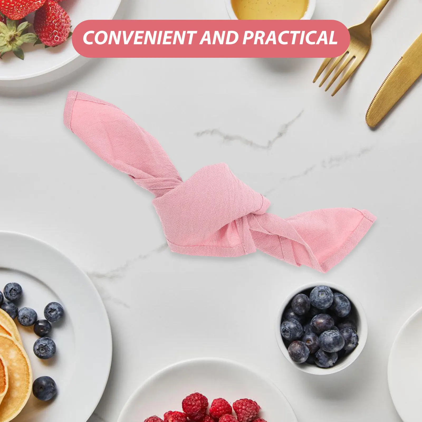 12Pcs Cotton Cloth Napkins 40Cm Delicate Blush Pink Soft Washable Reusable Dinner Napkins for Festive Holiday Christmas