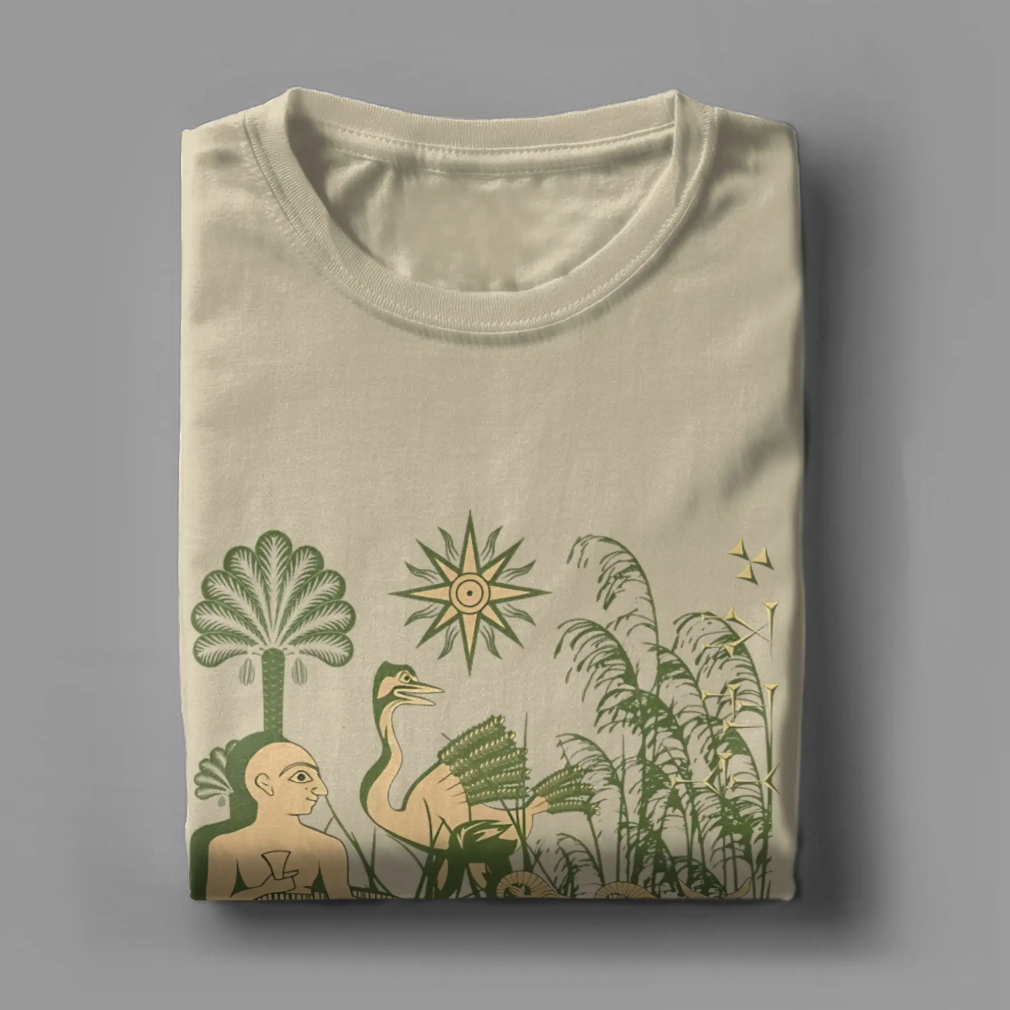 Harajuku T-Shirt Assyrian Sumerian Marshes  Cotton T Shirts  Hip Hop Tshirt for Man Summer Y2K Custom Logo Short Sleeve Top Tees
