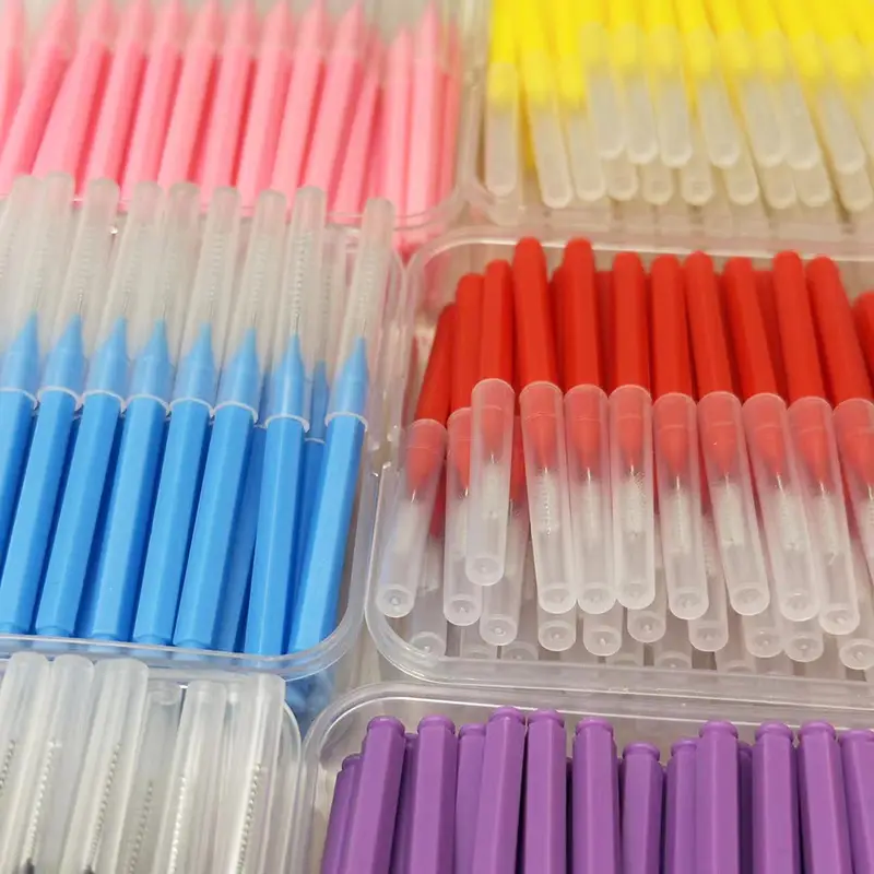 30/80/150/160Pcs I-type push pull interdental brush 0.6-1.5Mm Cleaning Between Teeth Oral Care Orthodontic I Shape Tooth Floss - Image 5