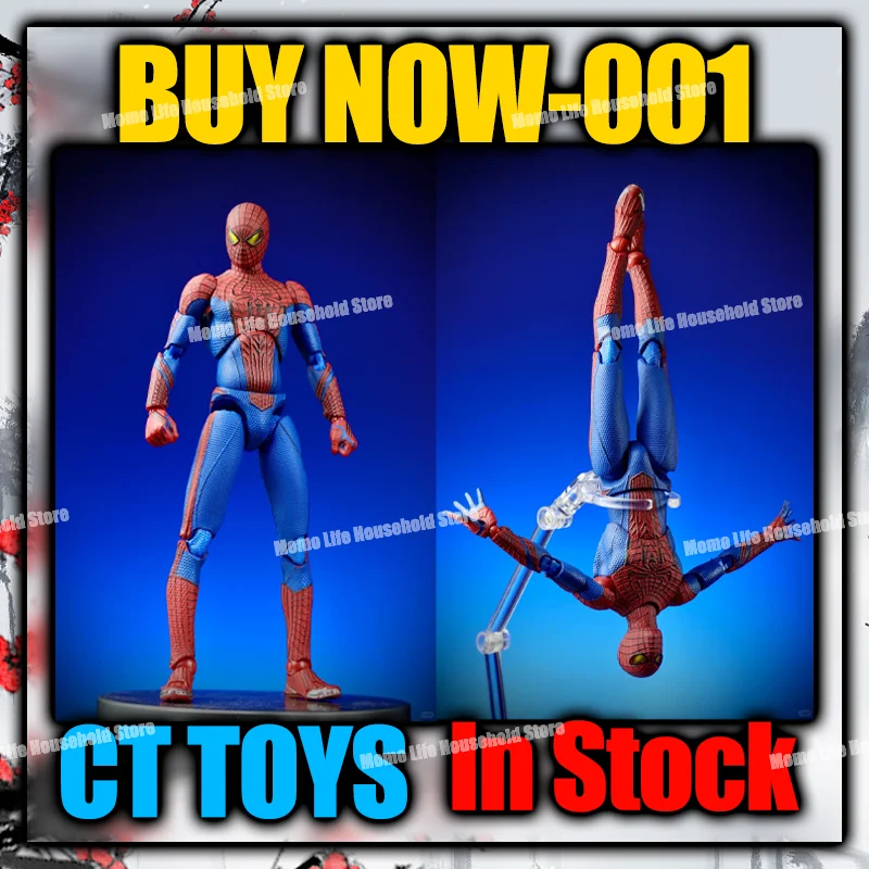 

In Stock Ct Toys Spiderman Mafex 001 Peter Parker Andrew Garfield The Amazing Spider-Man Anime Action Figure Model Custom Toys